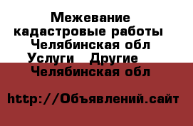 Межевание, кадастровые работы - Челябинская обл. Услуги » Другие   . Челябинская обл.